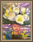 В цветах - Оксана Тодорова, холст 80х60 см, масло