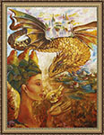 Принцесса и Золотой Дракон - Оксана Тодорова, холст 60х80 см, масло, лак